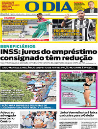 Capa do jornal O Dia 29/02/2024