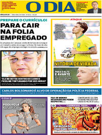 Capa do jornal O Dia 30/01/2024