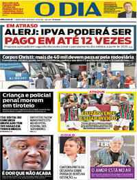 Capa do jornal O Dia 30/05/2024