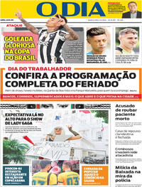 Capa do jornal O Dia 01/05/2025