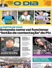 Capa do jornal O Dia 01/10/2025