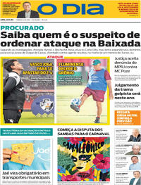 Capa do jornal O Dia 02/08/2025