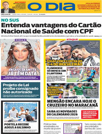 Capa do jornal O Dia 02/10/2025