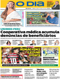Capa do jornal O Dia 02/11/2025