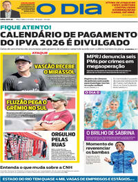 Capa do jornal O Dia 02/12/2025