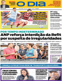 Capa do jornal O Dia 03/10/2025