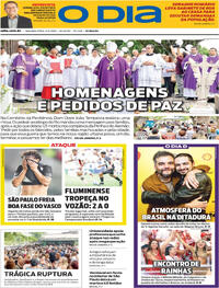 Capa do jornal O Dia 03/11/2025