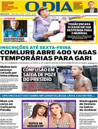 Capa do jornal O Dia 04/06/2025