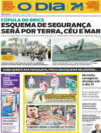 Capa do jornal O Dia 04/07/2025