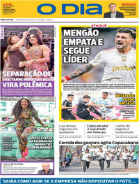 Capa do jornal O Dia 04/08/2025