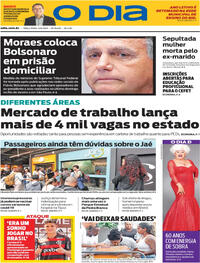 Capa do jornal O Dia 05/08/2025