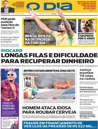 Capa do jornal O Dia 05/09/2025
