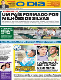 Capa do jornal O Dia 05/11/2025
