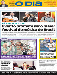 Capa do jornal O Dia 05/12/2025