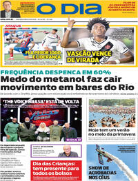 Capa do jornal O Dia 06/10/2025