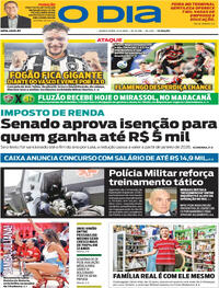 Capa do jornal O Dia 06/11/2025