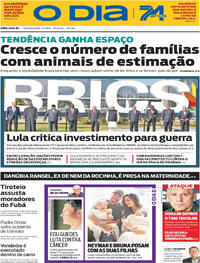 Capa do jornal O Dia 07/07/2025