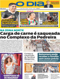 Capa do jornal O Dia 07/08/2025