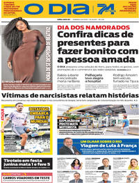 Capa do jornal O Dia 08/06/2025