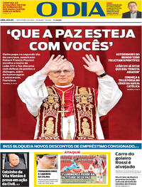 Capa do jornal O Dia 09/05/2025