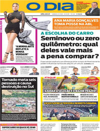 Capa do jornal O Dia 09/11/2025
