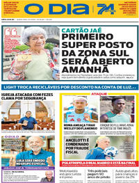 Capa do jornal O Dia 10/07/2025