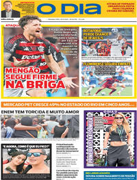 Capa do jornal O Dia 10/11/2025