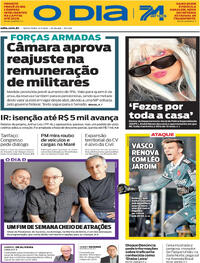 Capa do jornal O Dia 11/07/2025