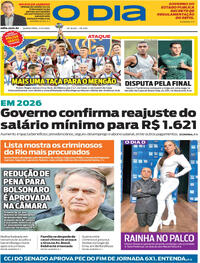 Capa do jornal O Dia 11/12/2025