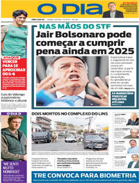 Capa do jornal O Dia 13/09/2025
