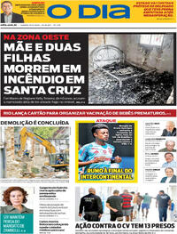 Capa do jornal O Dia 13/12/2025