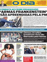 Capa do jornal O Dia 14/10/2025
