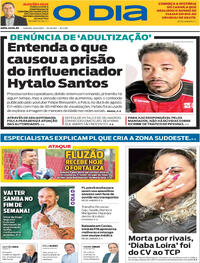 Capa do jornal O Dia 16/08/2025