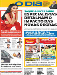 Capa do jornal O Dia 16/11/2025
