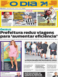 Capa do jornal O Dia 17/07/2025