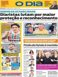Capa do jornal O Dia 17/08/2025