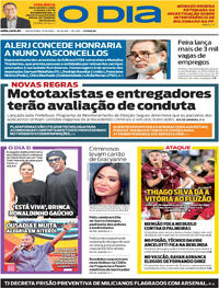 Capa do jornal O Dia 17/10/2025