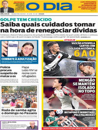 Capa do jornal O Dia 18/08/2025