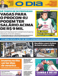 Capa do jornal O Dia 19/08/2025