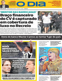 Capa do jornal O Dia 19/11/2025