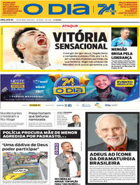 Capa do jornal O Dia 20/06/2025
