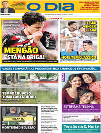 Capa do jornal O Dia 20/10/2025