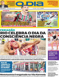 Capa do jornal O Dia 20/11/2025