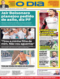 Capa do jornal O Dia 21/08/2025