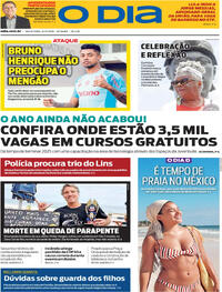 Capa do jornal O Dia 21/11/2025