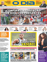Capa do jornal O Dia 21/12/2025