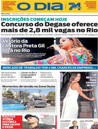 Capa do jornal O Dia 22/07/2025
