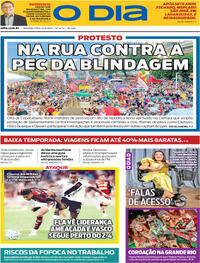 Capa do jornal O Dia 22/09/2025