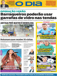 Capa do jornal O Dia 22/11/2025