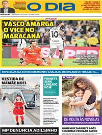 Capa do jornal O Dia 22/12/2025